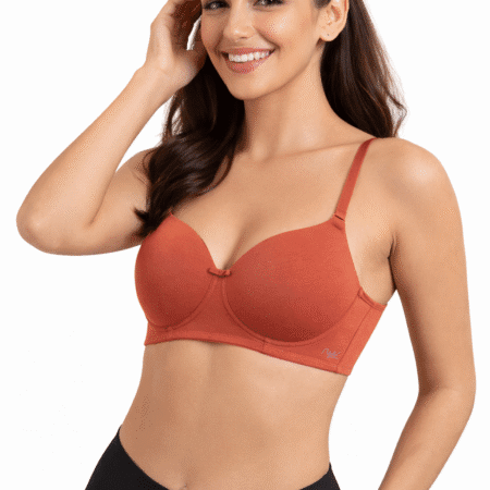 NYKD  Cotton Lightly Padded & Non Wired T-Shirt Bra for Women | Medium Coverage Bra with Soft Detachable Straps