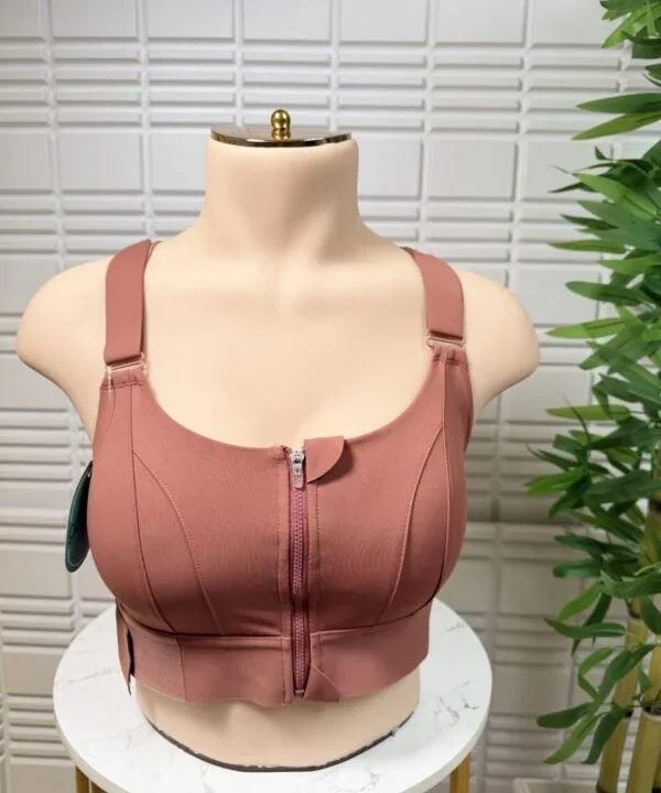 Glamoras High Impact Front-Zip Sports Bra